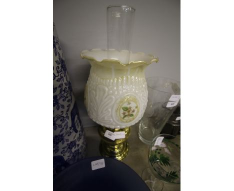 Brass Table Oil Lamp with Shade