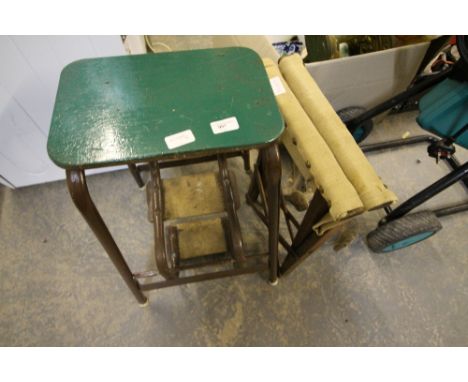 Metal Kick Step &amp; Folding Table