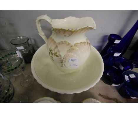 Victorian Pottery Wash Jug &amp; Basin