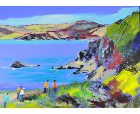 J M Pook (20th/21st century) ''Newquay Bay'' Signed, acrylic on board, 42.5cm by 57cm