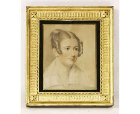 T...Tompson (mid-19th century)PORTRAIT OF ANNE LOCKE, WIDOW OF THE REV HENRY PADDON, BUST LENGTH;PORTRAIT OF A YOUNG LADY, BU