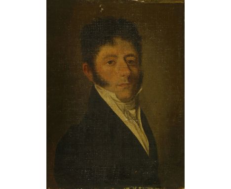 Jean Boilly (18th/19th century)PORTRAIT OF A GENTLEMAN, BUST LENGTH, IN A BLACK COATOil on canvas22 x 17cm