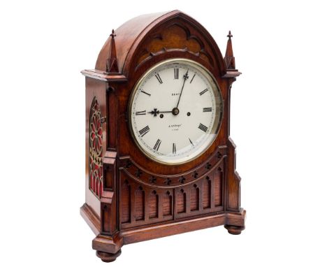 Dent, London a quarter-chiming bracket clock: the eight-day duration, double-fusee movement chiming the quarters on eight bel