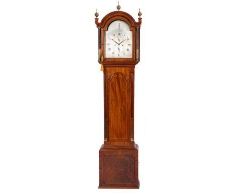 Samuel Northcote, Plymouth a mahogany longcase clock: the eight-day duration movement striking the hours on a bell, the twelv