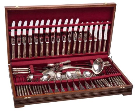 An Elizabeth II silver flatware service, maker George Ibberson &amp; Co, Sheffield, 1968: includes three table spoons, twelve