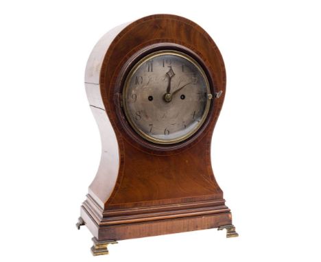 Joshua Tyson Jnr, Bristol, a mahogany balloon-shaped bracket clock: the eight-day duration, double-fusee movement striking th