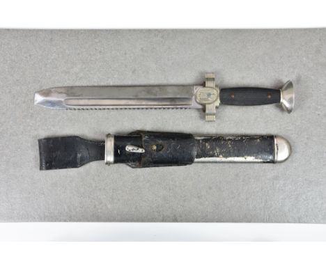 Guernsey German Occupation interest - A German Third Reich Red Cross Subordinate's Hewer, the heavy square-tipped saw backed 