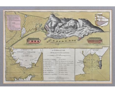 Sayer (Robert) and Bennett (John), A Plan of the Town and Fortifications of Gibraltar with the Spanish Lines, &c., engraved m