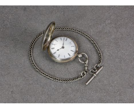 A Victorian Channel Islands silver full hunter fusee pocket watch, hallmarked London 1850, case maker John Hammon, the full p