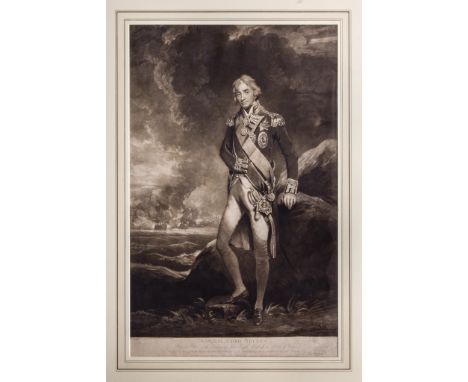 Charles Turner, ARA (1775-1857) after John Hoppner (British, 1758-1810), Admiral Lord Nelson, full length portrait, mezzotint