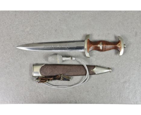 Guernsey German Occupation interest - A German Third Reich SA (Sturmabellung, Brown Shirt) dagger, the double edge steel blad