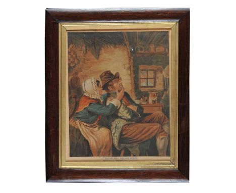 AFTER ERSKINE NICOL - DID HE POUT WID HIS BIDDY, ROSEWOOD FRAMED PRINT, 16 X 12 INCHES 