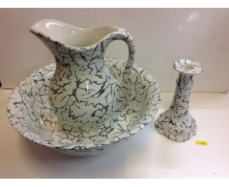 Washstand Jug and Bowl and Candlestick 