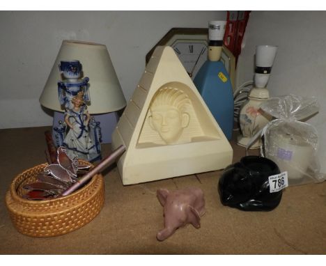 Lamp Bases, Clock etc 