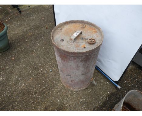 Large Vintage Oil Drum 
