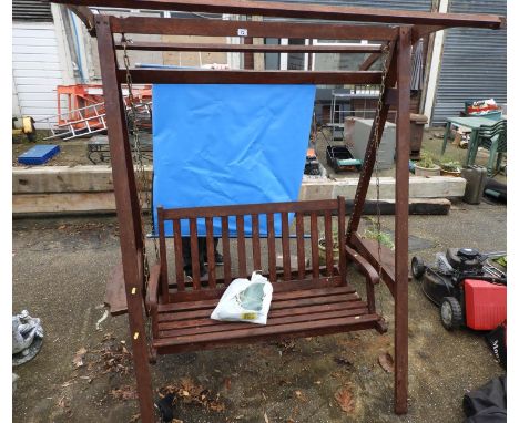 Wooden Garden Swing Bench 
