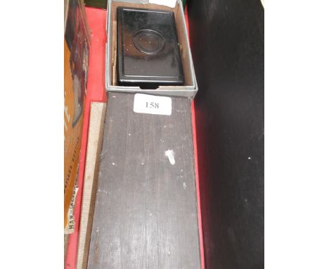 Boxed set of metric weights and 2 early letter scales and weights 