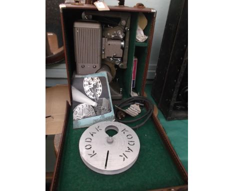 Paillard Type G projector in brown leather carrying case
