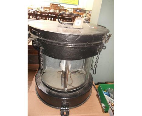 Black painted metal frames mast head converted ships light