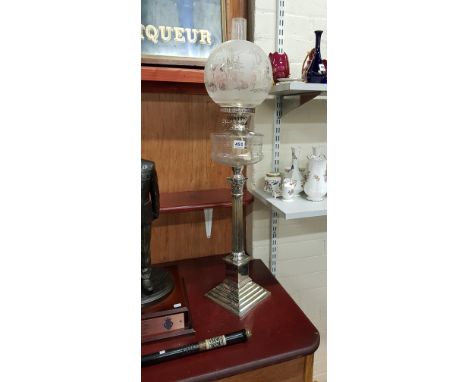 CORINTHIAN PILLAR EPNS OIL LAMP