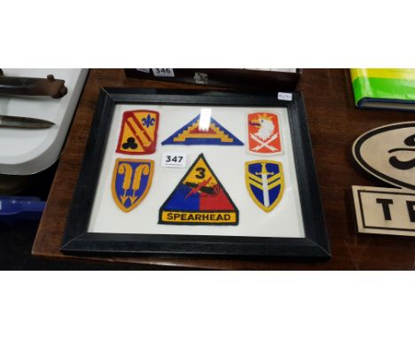 FRAMED US ARMY PATCHES
