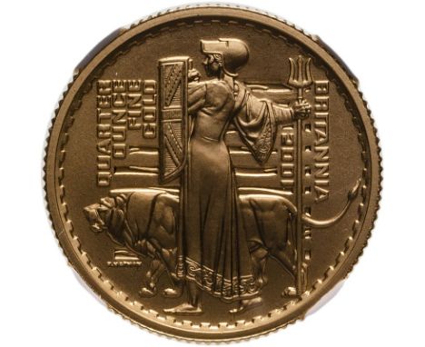 UNITED KINGDOM. Elizabeth II, 1952-2022. Gold 25 pounds, 2001. Royal Mint. Proof. The third Britannia design by Philip Nathan