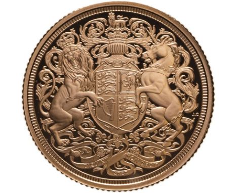 UNITED KINGDOM. Charles III, 2022-. Gold half-sovereign, 2022. Royal Mint. Proof. Issued as the first sovereign for King Char