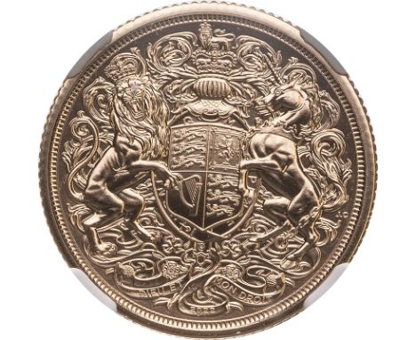 UNITED KINGDOM. Charles III, 2022-. Gold sovereign, 2022. Royal Mint. Issued as the first sovereign for King Charles III to c