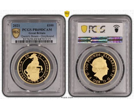 UNITED KINGDOM. Elizabeth II, 1952-2022. Gold 100 pounds, 2021. The Royal Mint. Proof. The ninth in a series of ten coins kno