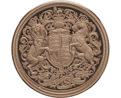 UNITED KINGDOM. Charles III, 2022-. Gold sovereign, 2022. Royal Mint. Proof Piedfort. Issued as the first sovereign for King 