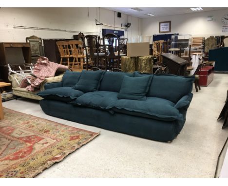 A Marker &amp; Sons "Song" sofa, in dark green upholstery, large three seater 318 cm wide x 112 cm deep x 80 cm highCondition