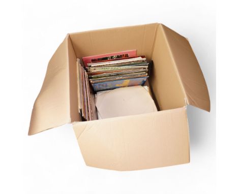 Collection of vinyl records to include Rolling Stones, The Beatles, Little Richard, Electric Light Orchestra, Michael Jackson