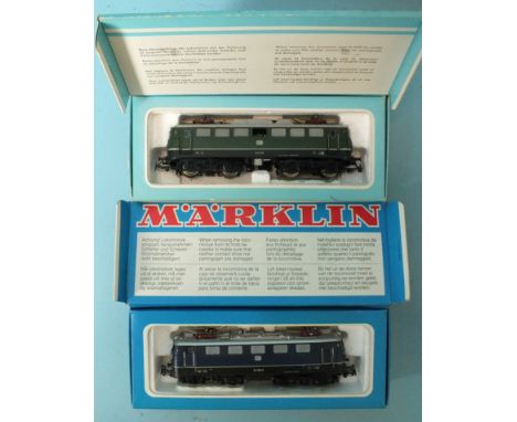 Märklin HO gauge, two pantograph electric locomotives, 3040 and 3034, boxed, (2).