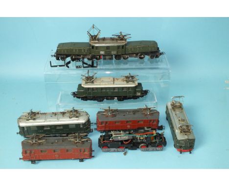 Märklin HO gauge, 3015 2-6-6-2 'Crocodile' pantograph electric locomotive, (a/f), 3011 E44 electric pantograph locomotive and