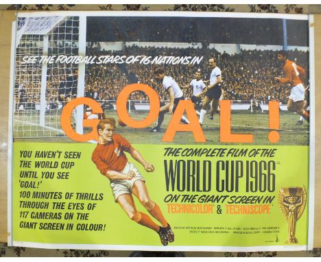 A British quad film poster 'Goal', rolled, (a/f, scuff, tear, Sellotape mark).