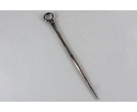 A Scottish 'Inverness' silver meat skewer (circa 1800), Jameson and Naughton with ring handle, 24cm long