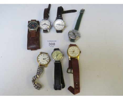 SEVEN ASSORTED VINTAGE MID SIZE / BOYS MANUAL WRISTWATCHES, TO INCLUDE EXAMPLES BY LUCERNE, RUHLA, TELL, ARGONAUT ETC.  (7)Co