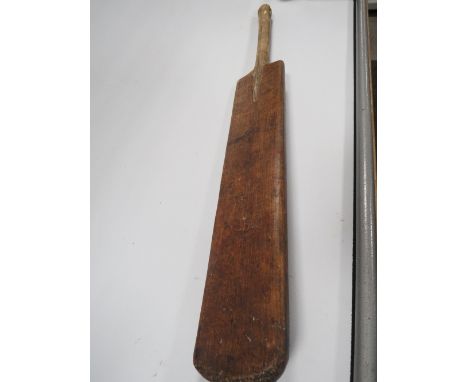 A VINTAGE LAMBERTS TREBLE SPRING CRICKET BAT A/F