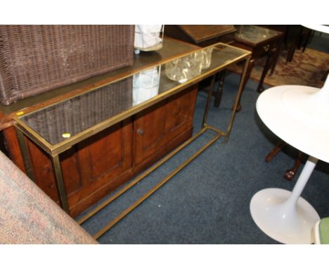 A MODERN SLIM MIRRORED CONSOLE TABLE W-152 CM