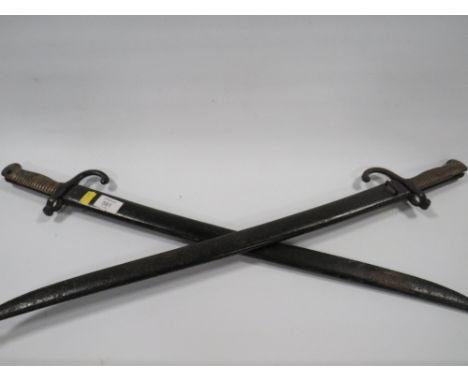 TWO VINTAGE BAYONET WITH SHEATHS