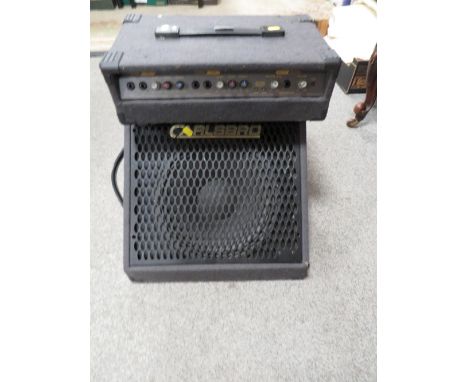 A CARLSBRO COLT 65 KEYBOARD MIXER AMPLIFIER TOGETHER WITH A CARLSBRO MONITOR SPEAKER (2)