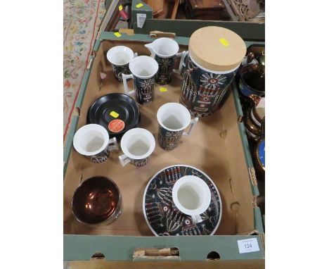 A TRAY OF ASSORTED PORTMEIRION MAGIC CITY TEA/COFFEE WARE ETC 