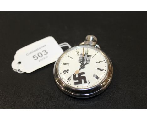 A COLLECTORS GERMAN  OPEN WIND MANUAL POCKET WATCH 