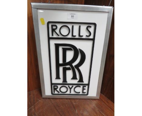 A SCRATCH BUILT MODEL ILLUMINATING ROLLS ROYCE LIGHT BOX SIGN 
