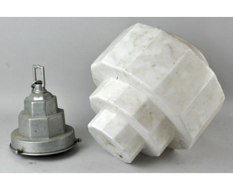 An odeonesque ceiling light shade with fitting.