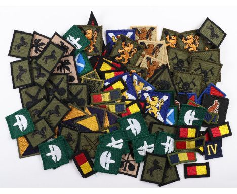 Quantity of Modern British Army TRF Formation Signs, all remaining in mint condition, various types, many duplicates. (Quanti