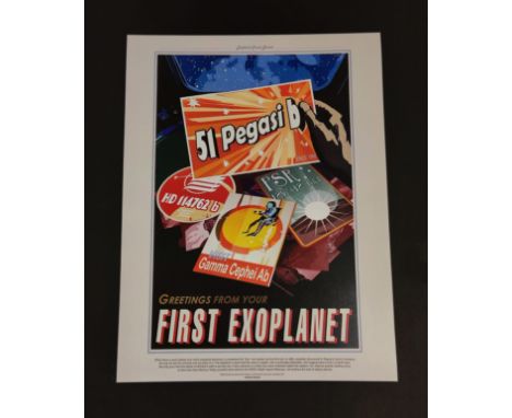 Official NASA posters for 51 Pegasi b (the first exoplanet discovered that orbits a sun-like star) and Enceladus (Saturn's si