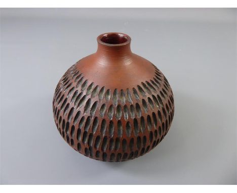 A Mid-20th Century 'Atlantis' Poole Pottery Pot, designed by Guy Sydenham and Susan Dipple, makers mark to base, approx 10 cm