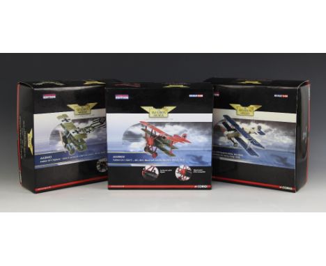 Three boxed limited edition Corgi "The Aviation Archive" 1/48 scale die-cast model World War I aircraft, comprising: AA38304 