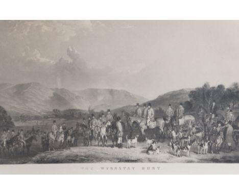 After Henry Calvert (British, 1798-1869),"The Wynnstay Hunt",Monochrome print on paper, engraved by William Turner Davey (181
